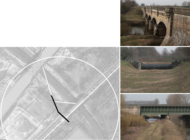Entwurf Kanalüberführung Münster-Gelmer von Maria Rieping und Melanie Biermann bei Prof. Schilling_ Lageplan und Umgebungsfotos